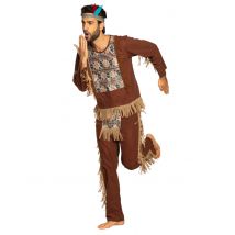 Wijze indiaan kostuum voor mannen - Thema: Indiaan - Bruin - Maat M/L