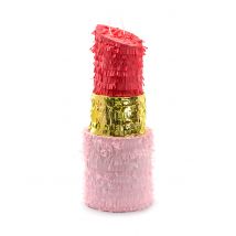 Piñata lippenstift 20 x 54 x 20 cm - Thema: Humoristisch - Rood - Maat Uniek Formaat