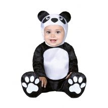 Kleine panda kostuum voor baby's - Thema: Dieren - Zwart - Maat 18 - 24 maanden