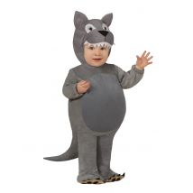 Grijs wolf kostuum voor baby's - Thema: Dieren - Zilver / Grijs - Maat 12 - 18 maanden