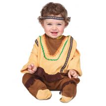 Bruin en lichtbruin indianen kostuum voor baby's - Thema: Western - Bruin - Maat 1-2 jaar