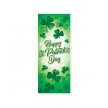 Deurdecoratie happy st patrick's day 150 x 76 cm - Groen - Maat Uniek Formaat