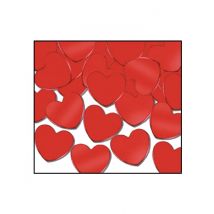 Rode harten confetti 28 gram - Rood - Maat Uniek Formaat