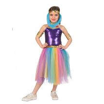Woestijnprinses kostuum voor meisjes - Thema: Werelddelen - Paars - Maat 116 (6-7 jaar)