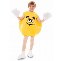 Geel snoepkostuum voor kinderen - Thema: Humoristisch - Geel - Maat 7 - 9 jaar (122/134)