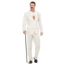 Gentleman vermomming uit de jaren 20 - Thema: Jaren 20/30 - Grijs, Wit - Maat M