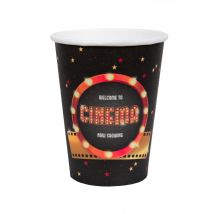 10 Hollywood kartonnen bekers 7,8 x 9,7 cm - Thema: Hollywood carnavalskleding - Multicolore - Maat Uniek Formaat