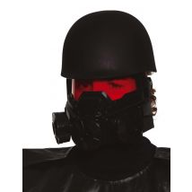 Helm soldaat van de apocalyps volwassene - Thema: Magie en Horror - Zwart - Maat One Size