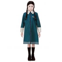 Wednesday Addams Family kostuum voor meisjes - Thema: Bekende personages - Multicolore - Maat 128/140 (7-9 jaar)