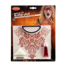 Bloody choker make-up kit voor vrouwen - Thema: Magie en Horror - Rood - Maat Uniek Formaat