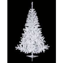 Kunstmatige besneeuwde kerstboom op voet 150 cm wit realistisch - Grijs, Wit - Maat Uniek Formaat