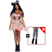 Voodoo pop vermomming met gratis maillot - Thema: Feestsets en pakketten - Multicolore - Maat Uniek Formaat