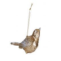Kerstboomhanger Gouden Vogel 10 cm, chique decoratie - Goud - Maat Uniek Formaat