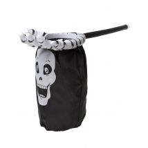 Skelet snoepzak 53 x 30 cm - Thema: De meest originele Halloween - Zwart - Maat Uniek Formaat