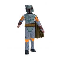 Boba Fett klassiek kostuum voor kinderen - Thema: Bekende personages - Zilver / Grijs - Maat 110/116 (5-6 jaar)