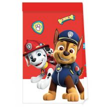 4 zakjes Paw Patrol - Thema: Bekende personages - Rood - Maat One Size