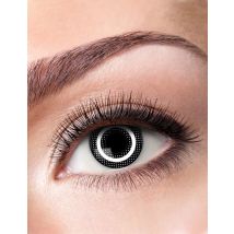 Fantasielenzen spel keeper ronde symbool - Thema: Carnaval accessoire - Zwart - Maat Uniek Formaat