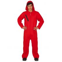 Rode dief jumpsuit kostuum voor volwassenen - Thema: Bekende personages - Rood - Maat M (48)