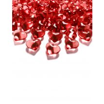 30 kristallen hartjes confetti 2 cm - Thema: Valentijnsdag accessoires - Rood - Maat Uniek Formaat