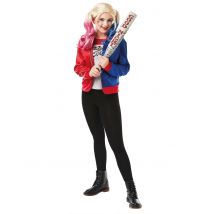 Harley Quinn vest en t-shirt - Thema: Stripfiguren - Blauw - Maat 152/164 (13-14 jaar)