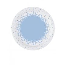 8 kleine blauwe sterren bordjes 18 cm - Thema: Kleuren - Blauw