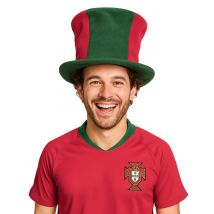 Portugal hoge hoed - Thema: Nationaliteit en Supporters - Groen - Maat Uniek Formaat