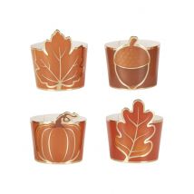 8 Herfst en Halloween Bekerhoezen - Oranje