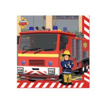 16 Papieren servetten Sam de Brandweerman 33 x 33 cm - Thema: Bekende personages - Multicolore
