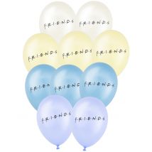 10 latex ballonnen Friends 25x32cm - Thema: Bekende personages - Multicolore