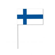 Papieren vlag Finland 14 x 21 cm - Thema: Nationaliteit en Supporters - Grijs, Wit