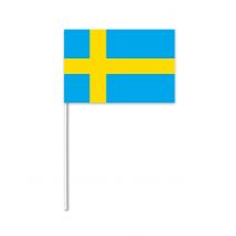 Zweden papieren vlag 14 x 21 cm - Thema: Nationaliteit en Supporters - Blauw