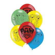 6 latex ballonnen PAW Patrol 27,5 cm - Thema: Dieren - Multicolore
