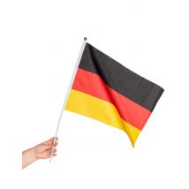 Vlag van Duitsland 30 x 45 cm met staaf - Thema: Nationaliteit en Supporters - Multicolore
