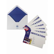 6 FFF uitnodigingen - Thema: Nationaliteit en Supporters - Grijs, Wit - Maat Uniek Formaat