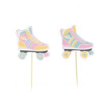10 houten rolschaatsprikkers jaren 90 - Thema: Jaren 90 - Multicolore