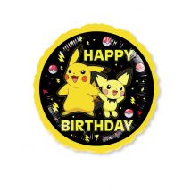 Pokémon folieballon 43 cm - Thema: Bekende personages - Zwart