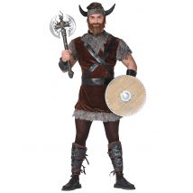 Viking-kostuum voor volwassenen - Thema: Vikings - Bruin - Maat M (48)