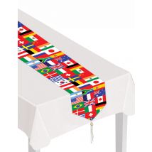 Tafelloper vlaggen 28 x 182 cm - Thema: Nationaliteit en Supporters - Multicolore