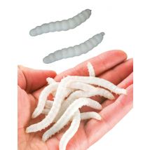 20 witte kunstmaden 4 cm - Thema: Magie en Horror - Grijs, Wit