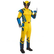 Wolverine kostuum voor volwassenen geel - Thema: Bekende personages - Blauw - Maat Large