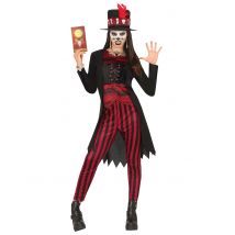 Voodoo heksenkostuum voor tieners - Thema: Magie en Horror - Zwart - Maat 14-16 jaar