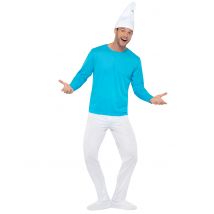 Schtroumpf kostuum volwassenen - Thema: Comics, Cartoons - Blauw - Maat M / L