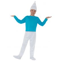 Smurf Kostuum Kinderen - Thema: Comics, Cartoons - Blauw - Maat 110/116 (5-6 jaar)