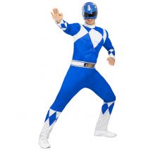 Power Ranger volwassen blauw - Thema: Bioscoop en TV programma's - Blauw - Maat Medium