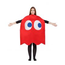 Blinky kostuum Pac-Man volwassenen - Thema: Video spelletjes - Rood - Maat Uniek Formaat