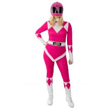 Kostuum Power Ranger volwassene roze - Thema: Bioscoop en TV programma's - Roze - Maat Small