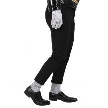 Michael Jackson handschoen en sokken voor volwassenen - Thema: Historische personages - Zilver / Grijs - Maat Uniek Formaat