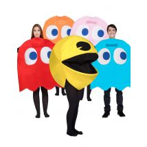 Pac Man 5-delig groepskostuum - Thema: Video spelletjes - Multicolore - Maat Uniek Formaat