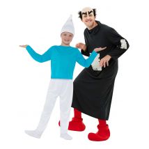 Paarkostuum Gargamel en Smurf Volwassene en Kind - Thema: Verkleedideeën - Blauw - Maat Uniek Formaat