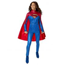 Supergirl Kostuum voor dames - Thema: Bekende personages - Blauw - Maat XS